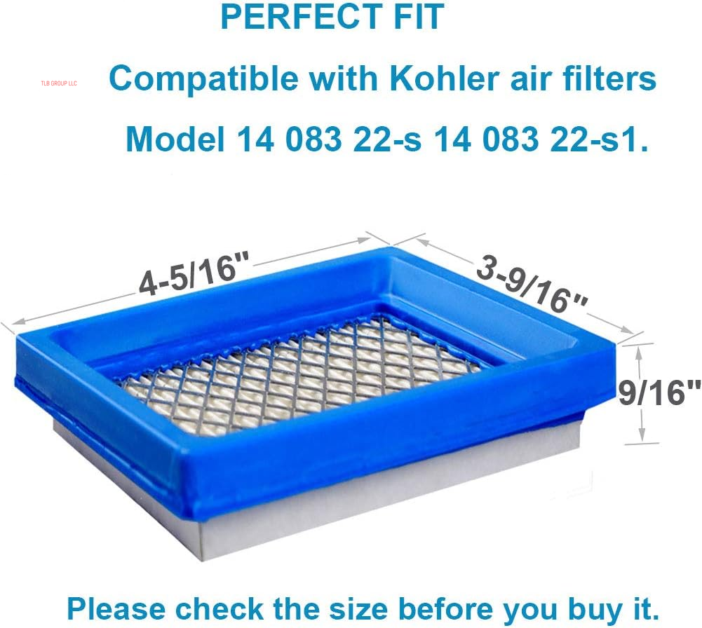 2 Pack XT650 Air Filter with Metal Protection, Compatible with Kohler XT675 Engine 14-083-22-S 14-083-22-S1 Lawnboy Toro Lawn Mower Air Filter