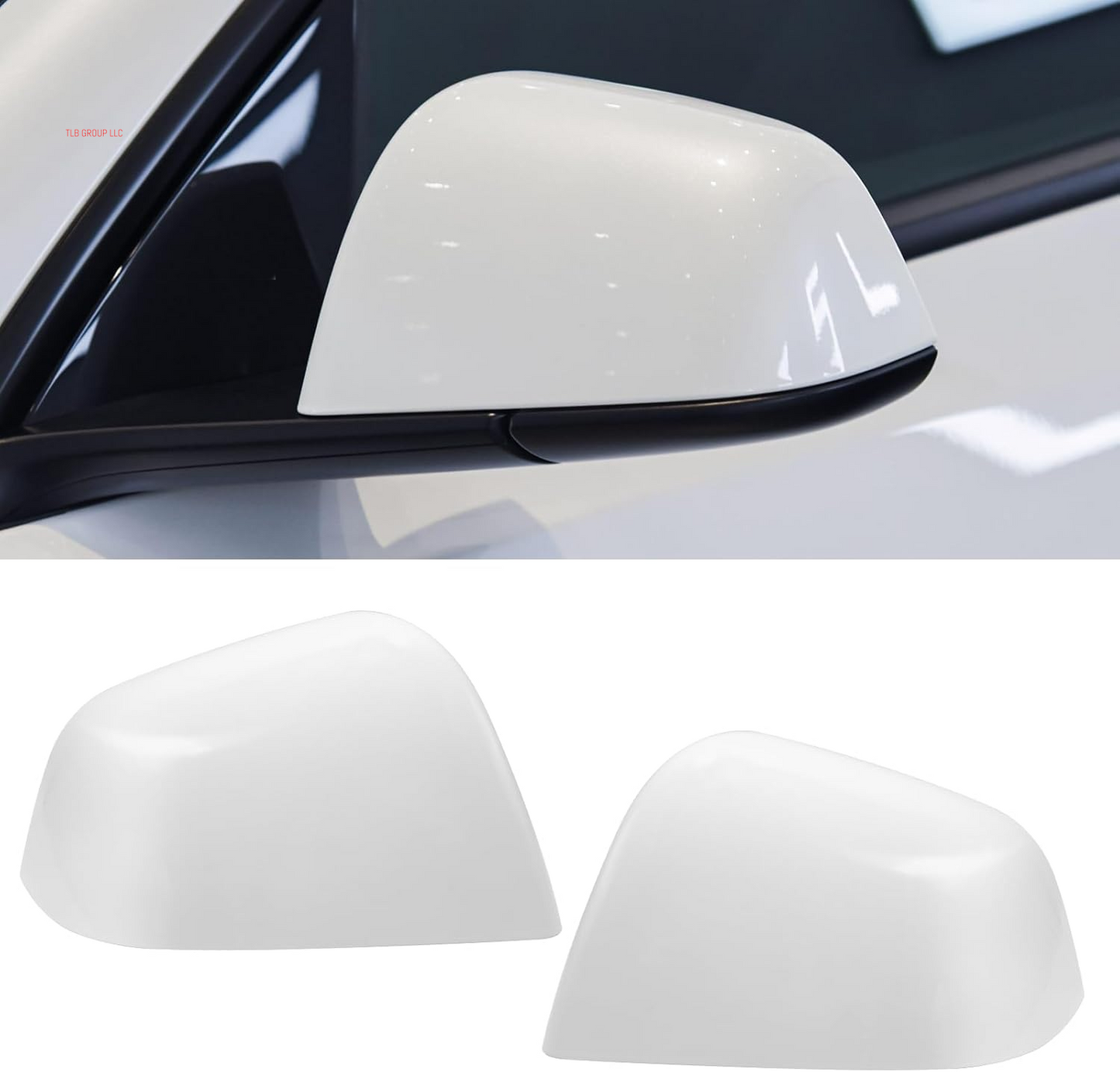 Compatible with Tesla Model Y Mirror Caps Side Mirror Replacement 2020 2021 2022 2023 2024,Left Driver+Right Passenger Side Rear View Mirrors Cover Cap for Tesla Model Y Accessories