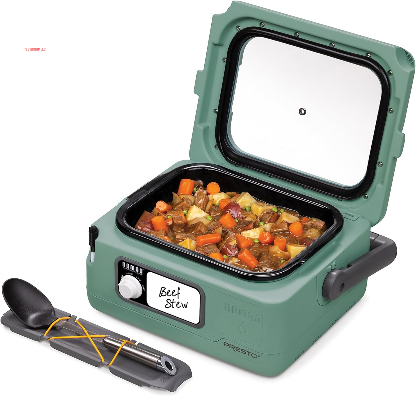06016 6-Quart Nomad Traveling Slow Cooker, Locking Lid, Dry Erase Board, Green TRUCK DRIVER