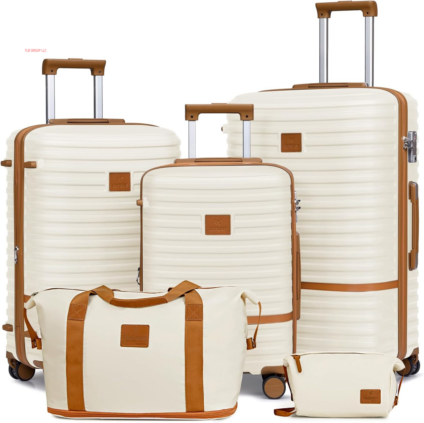 Carry on Luggage 20 Inch Expandable Suitcase with Spinner Wheel, 4 Piece Hard Shell Luggage Set with TSA Lock(Black Brown)