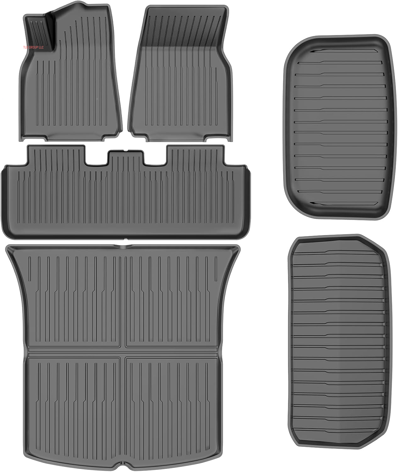 2025 New Version Tesla Model 3 Highland Extra-Thick Floor Mats Custom Fit All Weather TPE Cargo Liner Cargo Trunk Accessories,Compatible 2021-2025 (Tesla Model 3 Floor Mats Set of 6)