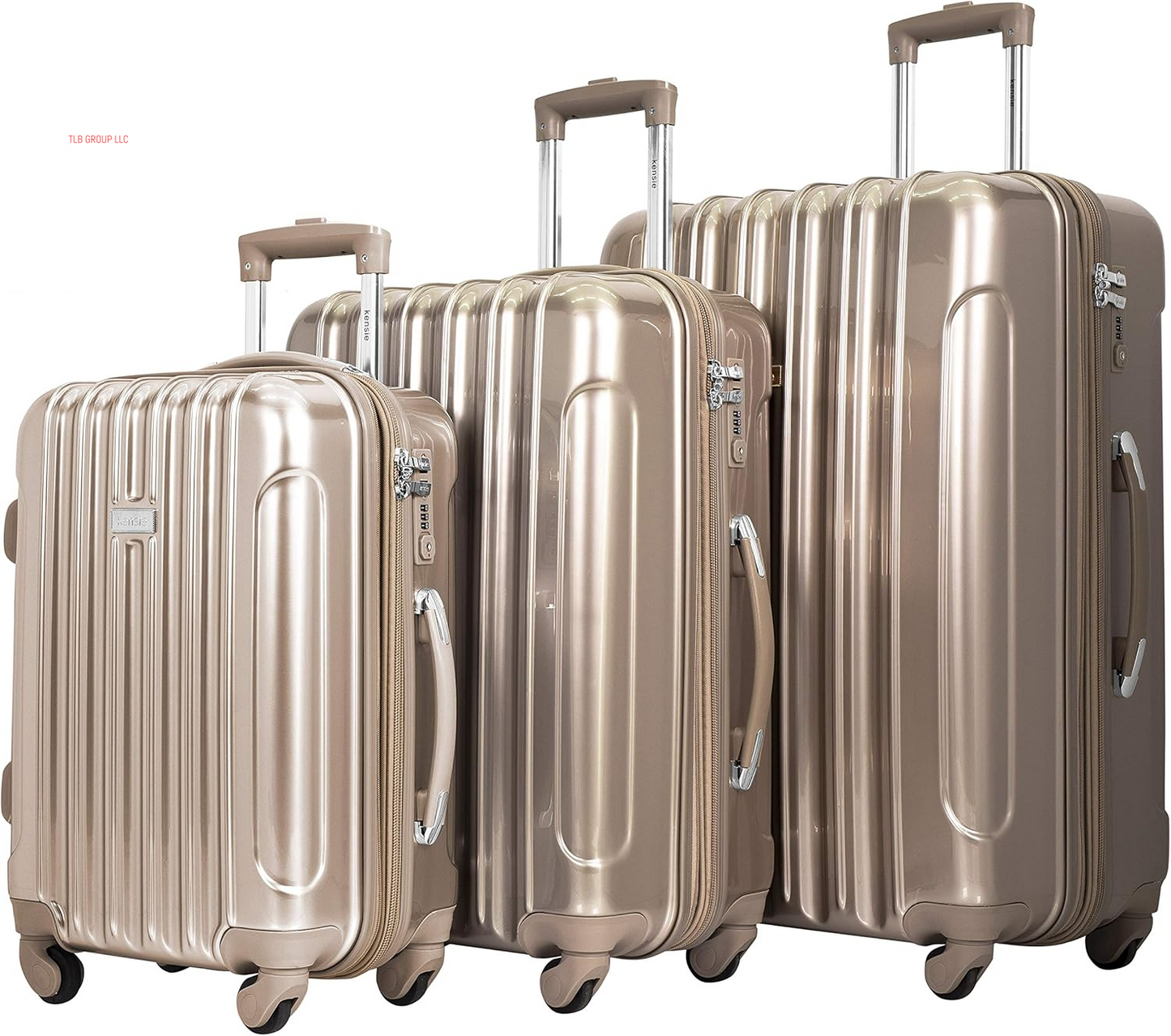Women'S Alma Luggage, Rose Gold, 3 Piece Set (28"/24"/20")