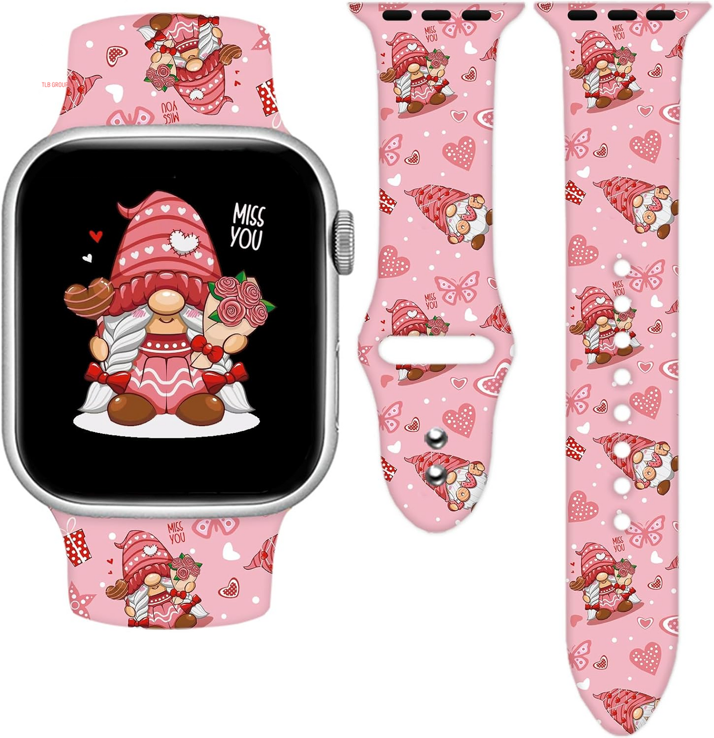 Holidays Watch Band Compatible with Apple Watch 38Mm 40Mm 41Mm 42Mm 44Mm 45Mm 49Mm for Women Men,Soft Silicone Replacement Sport Accessories Strap Replacement Wristband for Iwatch Series Ultra 9 8 7 6 5 4 3 2 1 SE