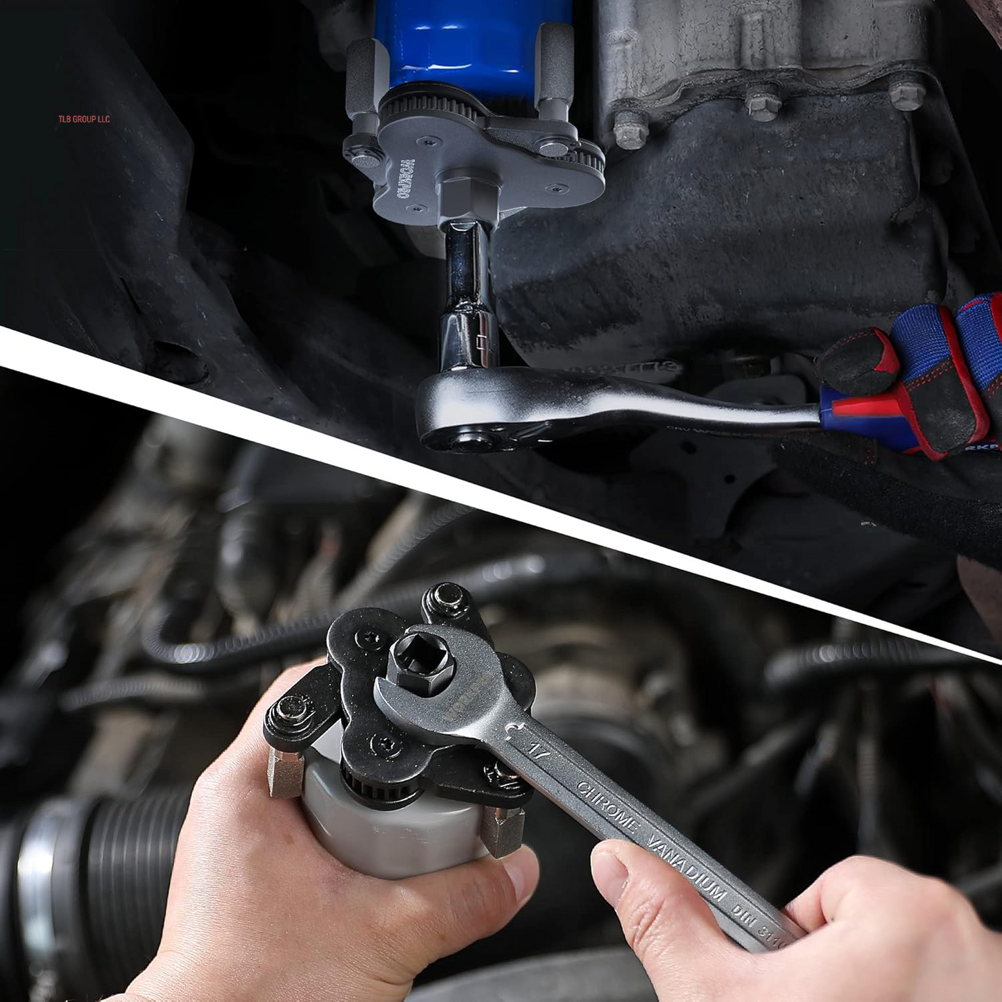 Universal Oil Filter Wrench Adjustable, Magnetic Oil Filter Removal Tool, Oil Filter Change Set, Ideal for Engine Filters, Conduit, & Fittings…