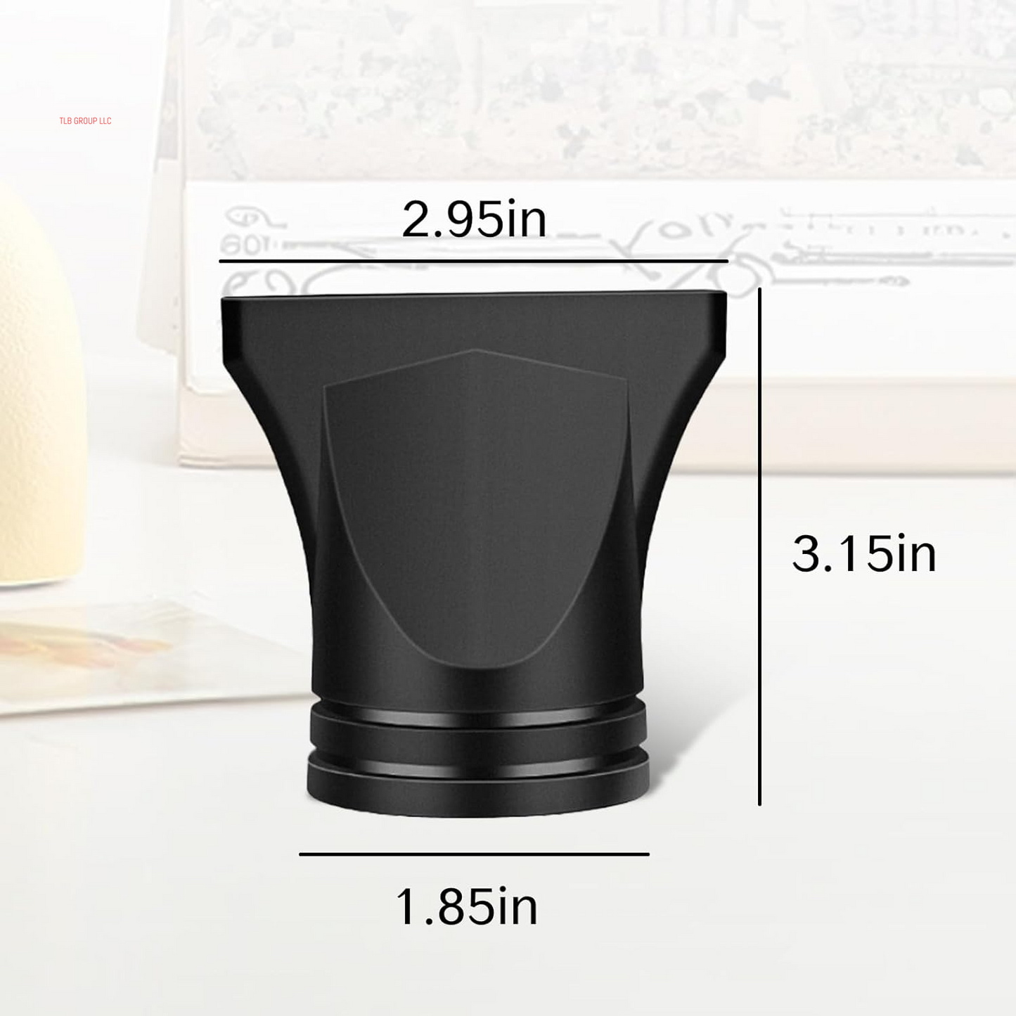 2PCS Hair Dryer Attachment Universal Black Plastic Blower Nozzle Replacement Styling Tool for Home Use or Professional Salon Hairdressing Blow Outer Diameter 4.2Cm to 4.6Cm