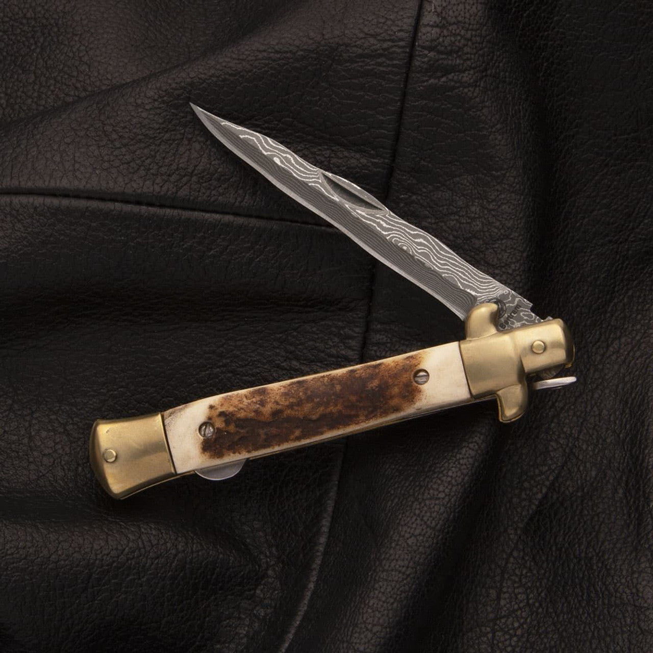 Hen & Rooster Damascus Stiletto - 6-7/8"