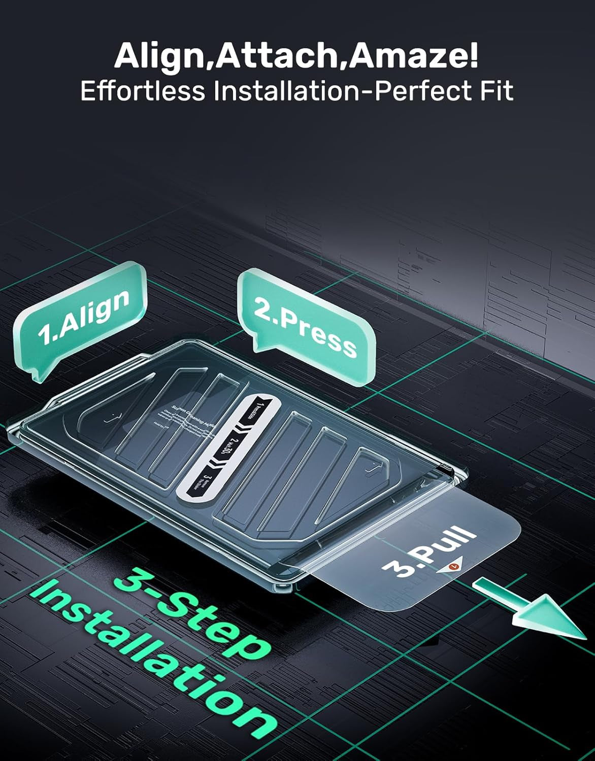 Upgraded 2024 Tesla Model Y/3 Screen Protector Accessories [No Fingerprints & Glare] [Easy-Install] 9H Matte Tempered Glass Design for Model Y(2020-2024)Model 3(2017-2023)-15In with Aligment Frame