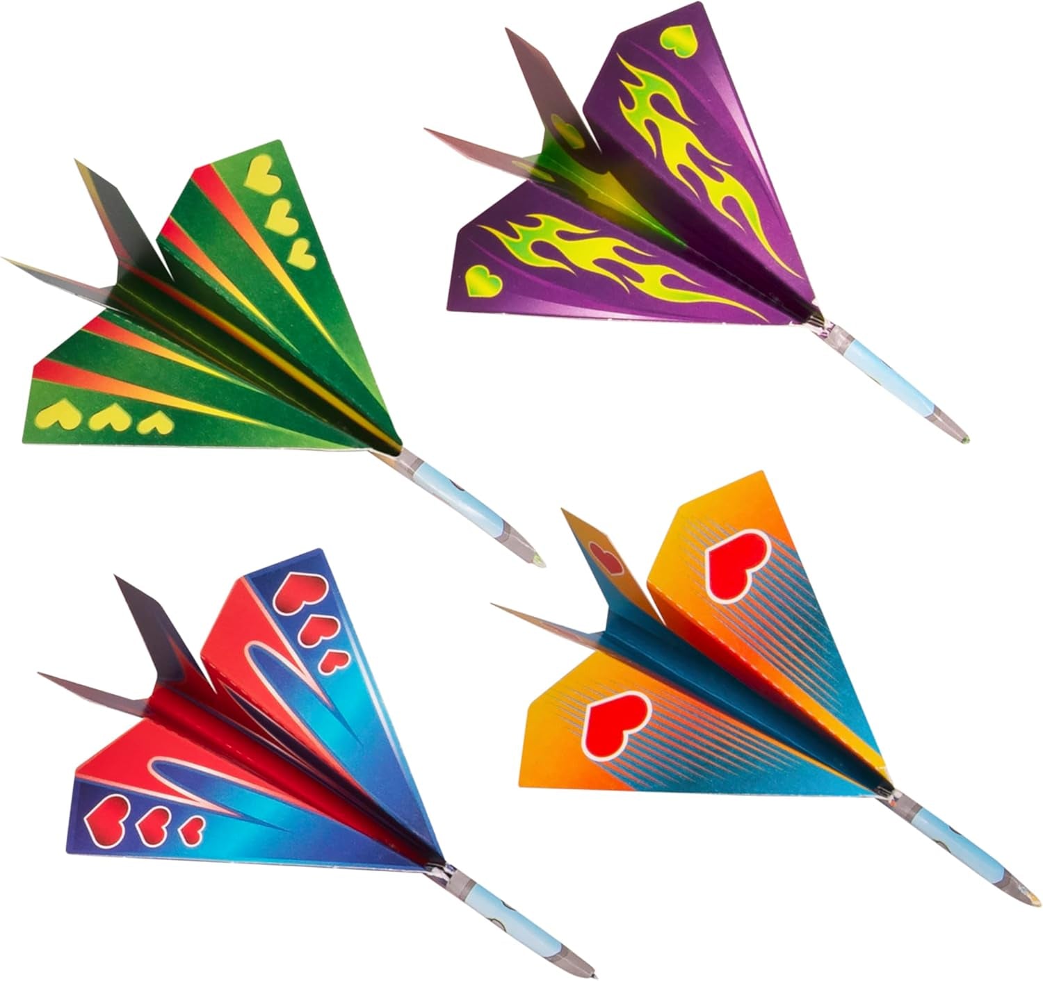 28-Pack Flying Paper Airplanes Valentines Cards for Kids Classroom with Envelopes I Valentines Day Cards for Kids School | Party Favor Bulk Toys, Classroom Toy | Origami Paper Airplane Kit