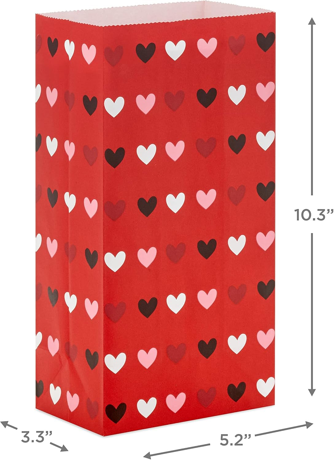 Valentine'S Day Paper Treat Sacks (30 Bags: Happy Valentine'S Day, Hearts) for Classroom Parties, Valentines, Kids, Coworkers