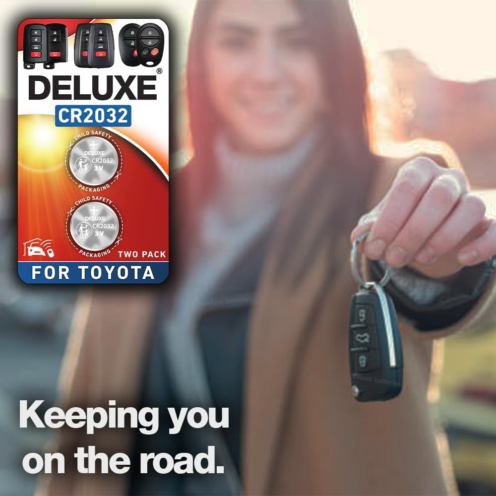 Key Fob Replacement Batteries for Toyota RAV4 Camry Corolla Highlander Prius Sienna Tacoma Tundra 4Runner Avalon CHR Sequioa Supra GR86 (Pack of 2) Smart Remote Battery (Check Fitment Guide)