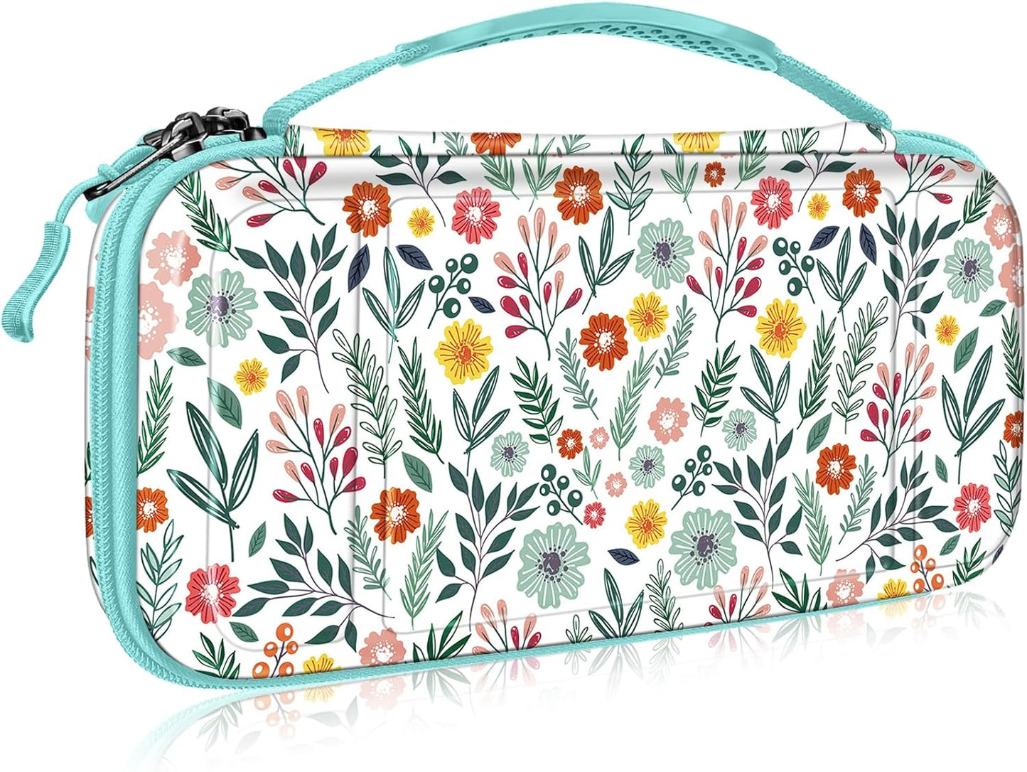 Carrying Case for Nintendo Switch OLED Model 2021/Switch 2017, [Shockproof] Hard Shell Protective Cover Travel Bag W/10 Game Card Slots for Switch Console Joy-Con & Accessories