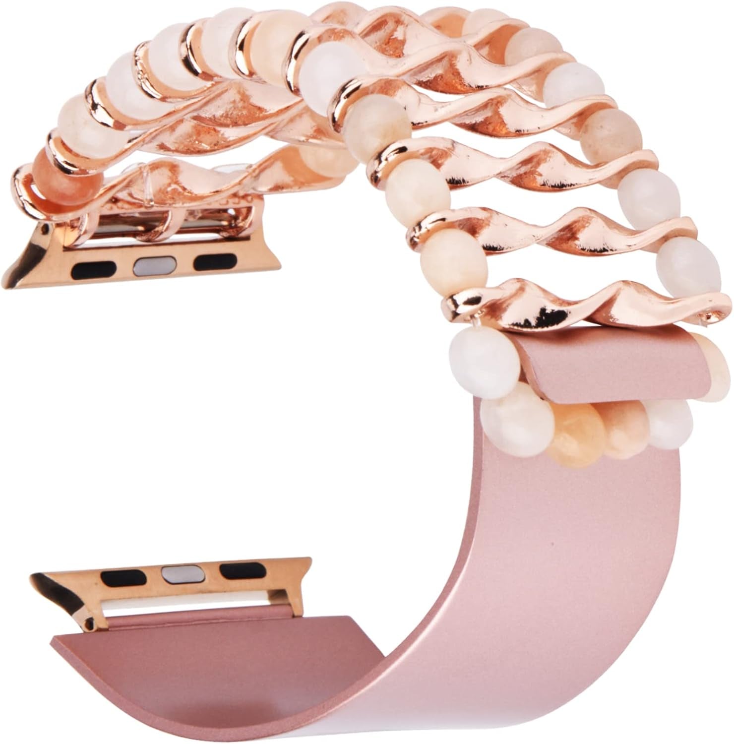 Simple Fancy Wide Apple Watch Band Compatible for Iwatch Ultra Series SE 8 7 6 5 4 3 Beaded Bracelet Stainless Steel Watch Band (42Mm/44Mm/45Mm)