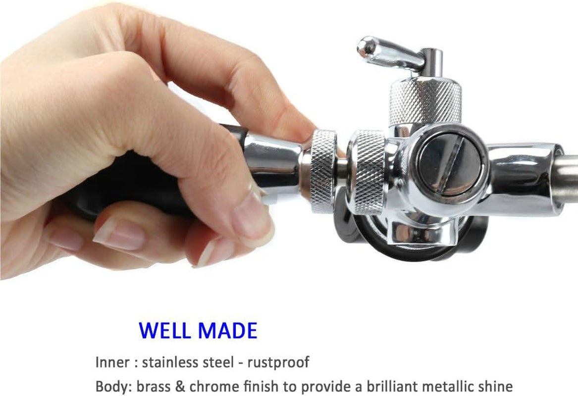 Beer Tap with Flow Control, Beer Draft Faucet Adurable, with Black Handle Lever & Liquid Ball Lock Post for Keg Home Bar