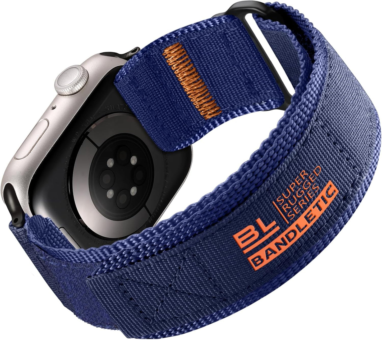 Rugged Nylon Compatible with Apple Watch Bands for Men, Soft Woven Adjustable Tactical Wristbands Strap for Iwatch Ultra 2 49Mm, Series 10 46Mm, 9 8 7 45Mm, SE2 SE 6 5 4 44Mm, 3 2 1 42Mm