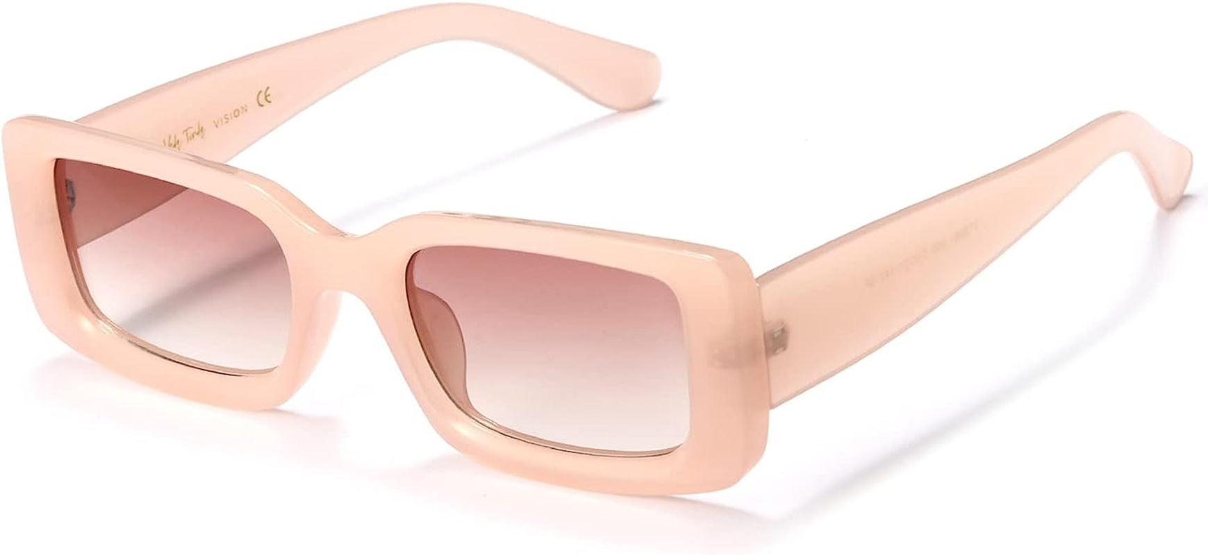 Rectangle Sunglasses Men Tinted Polarized Big Square Retro 90S Vintage Y2K Glasses for Women UV Protection