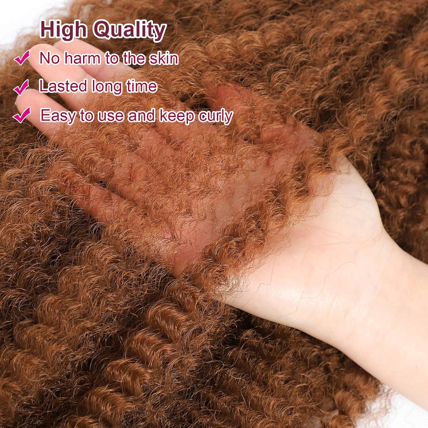 Marley Hair 24 Inch Marley Braiding Hair Marley Crochet Hair Long Afro Kinky Curly Crochet Hair Extensions 3 Packs (24 Inch (Pack of 3), 30)