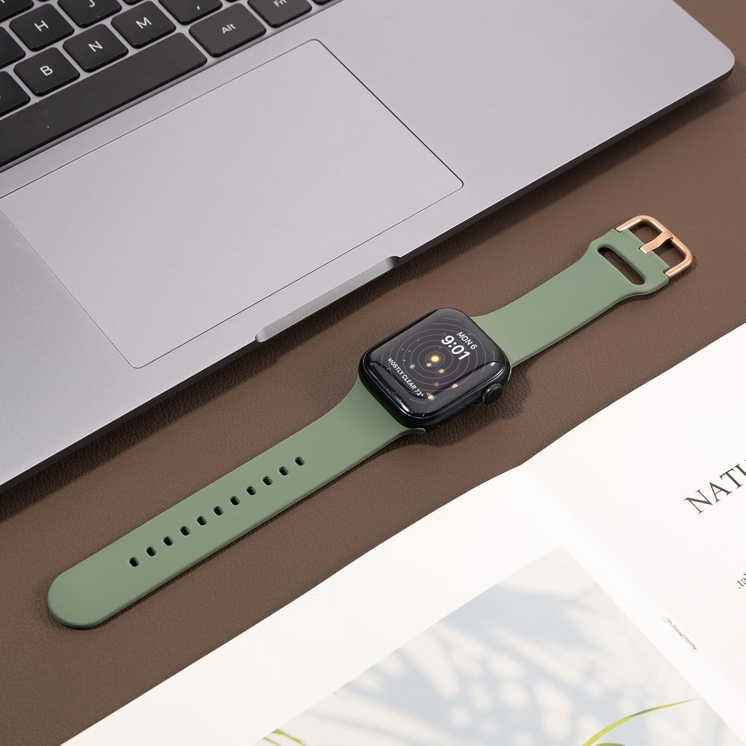 Silicone Band for Men and Women,Compatible with Apple Watch Band 38Mm 40Mm 41Mm 42Mm 44Mm 45Mm 49Mm,Sports Waterproof for Iwatch Bands Series 9 8 7 6 5 4 3 2 1 SE Ultra.