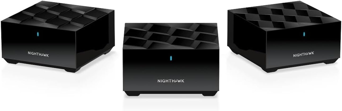 Nighthawk Advanced Whole Home Mesh Wifi 6 System (MK63S) with Free Armor Security – AX1800 Router with 2 Satellite Extenders, Coverage up to 4,500 Sq. Ft. and 25+ Devices