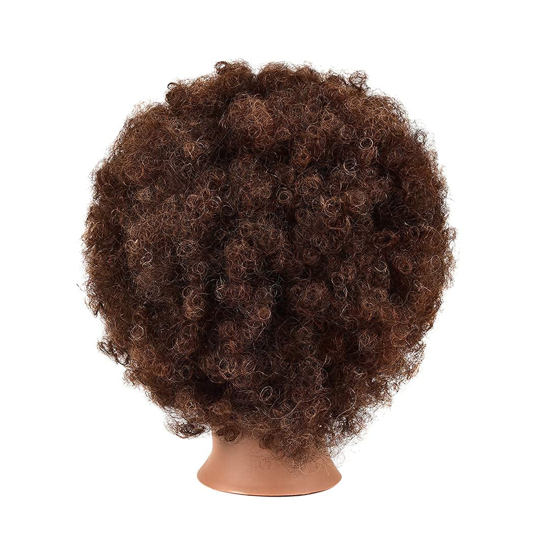 Afro Curly Mannequin Head with 100% Human Hair Curly Hair Hairdresser Hair Styling Cosmetology Manikin Head Doll Head for Hairdresser Practice Styling Dye Braiding with Clamp Stand