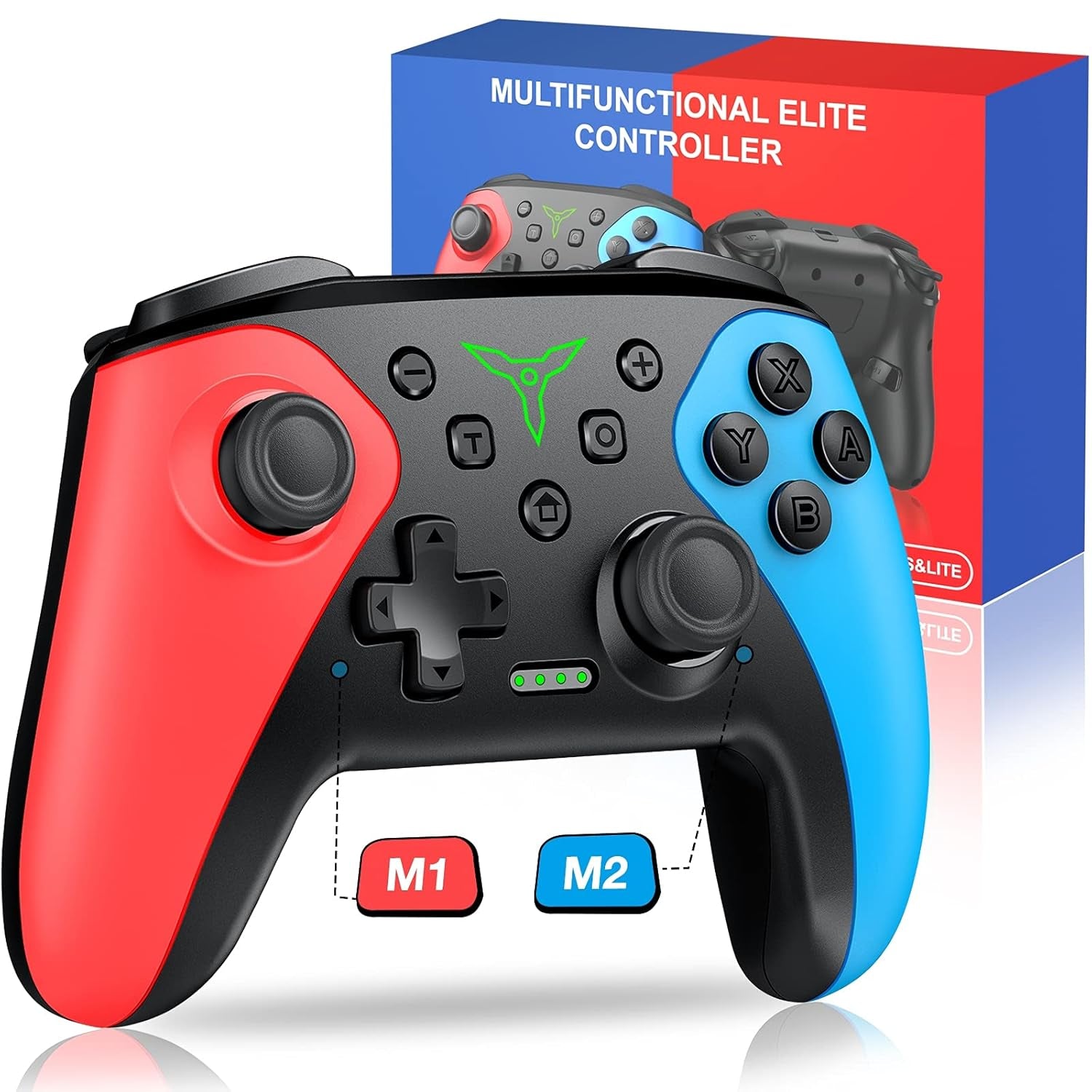 Wireless Switch Controller for Nintendo Switch/Lite/Oled Controller, Switch Controller with a Mouse Touch Feeling on Back Buttons, Extra Switch Pro Controller with Wake-Up,Programmable, Turbo Function