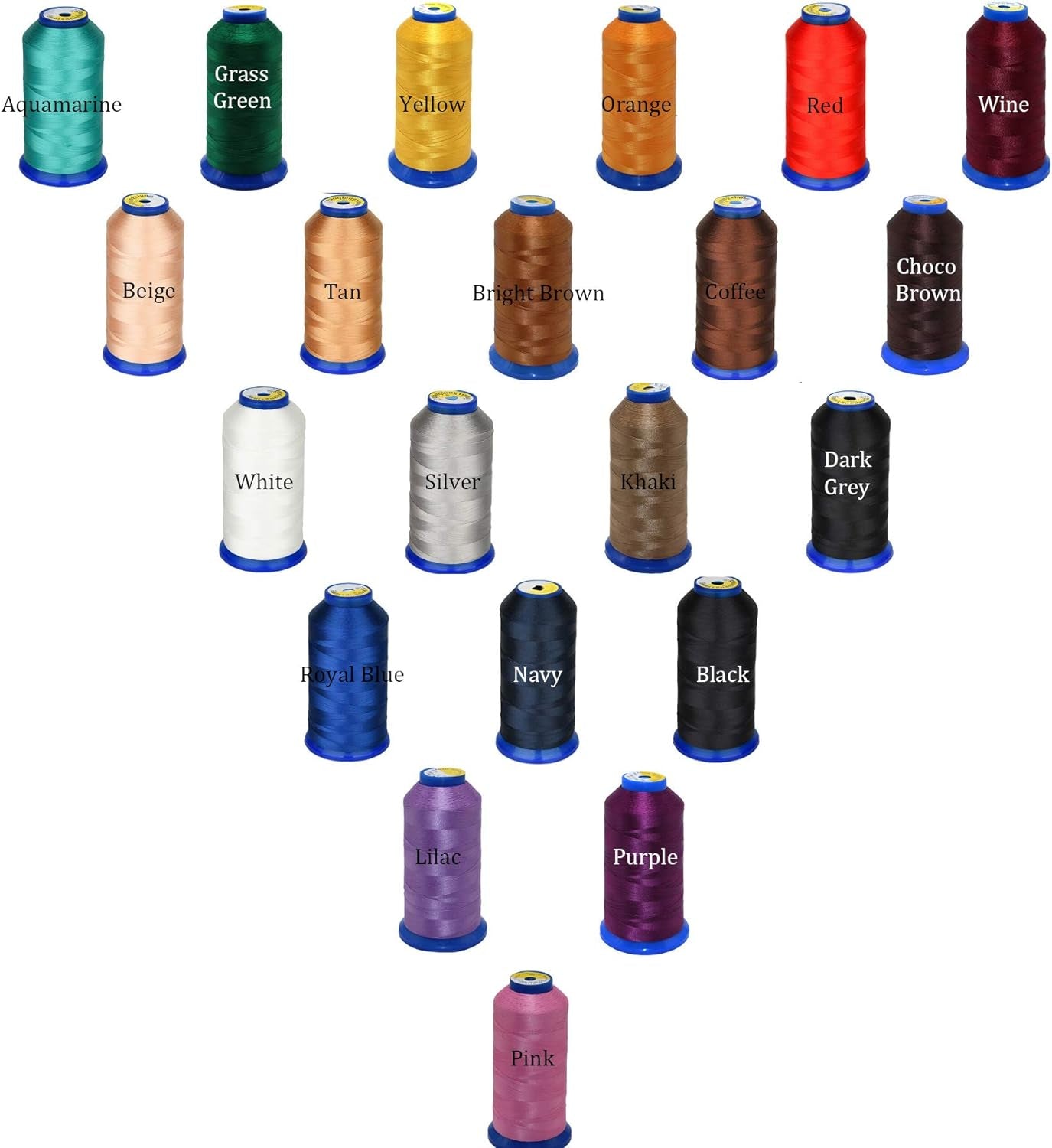 Heavy Duty Thread 5400 Yards Size T70#69 210D/3 All Purpose High Strength Polyester Sewing Thread for Weaves, Upholstery, Jeans and Weaving Hair, Drapery, Beading, Purses, Leather (Black+White+Grey)