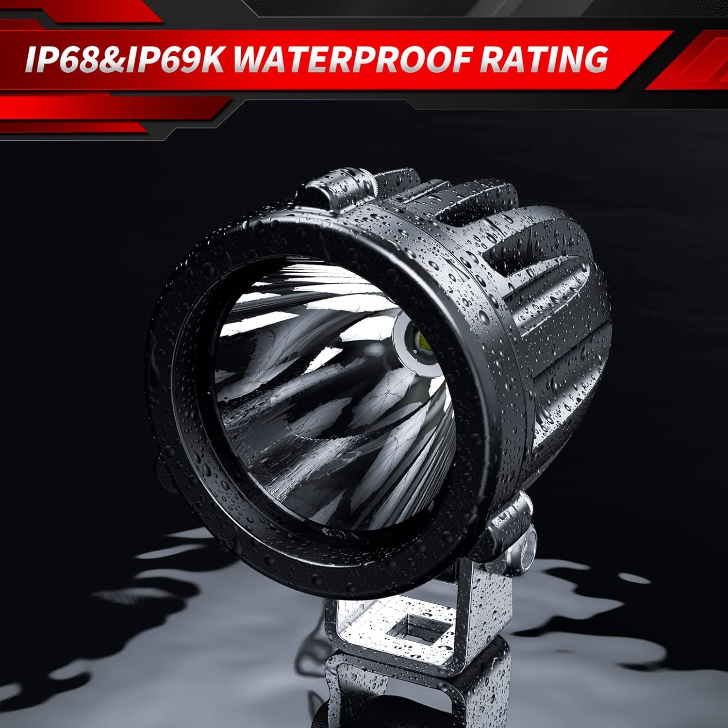 2 Inch LED round Light 20W Spot Driving Light Waterproof Off-Road Work Lamp for Motorcycle, ATV, UTV, Dirt Bike, 4X4 Pickup Truck, Boat, Trailer