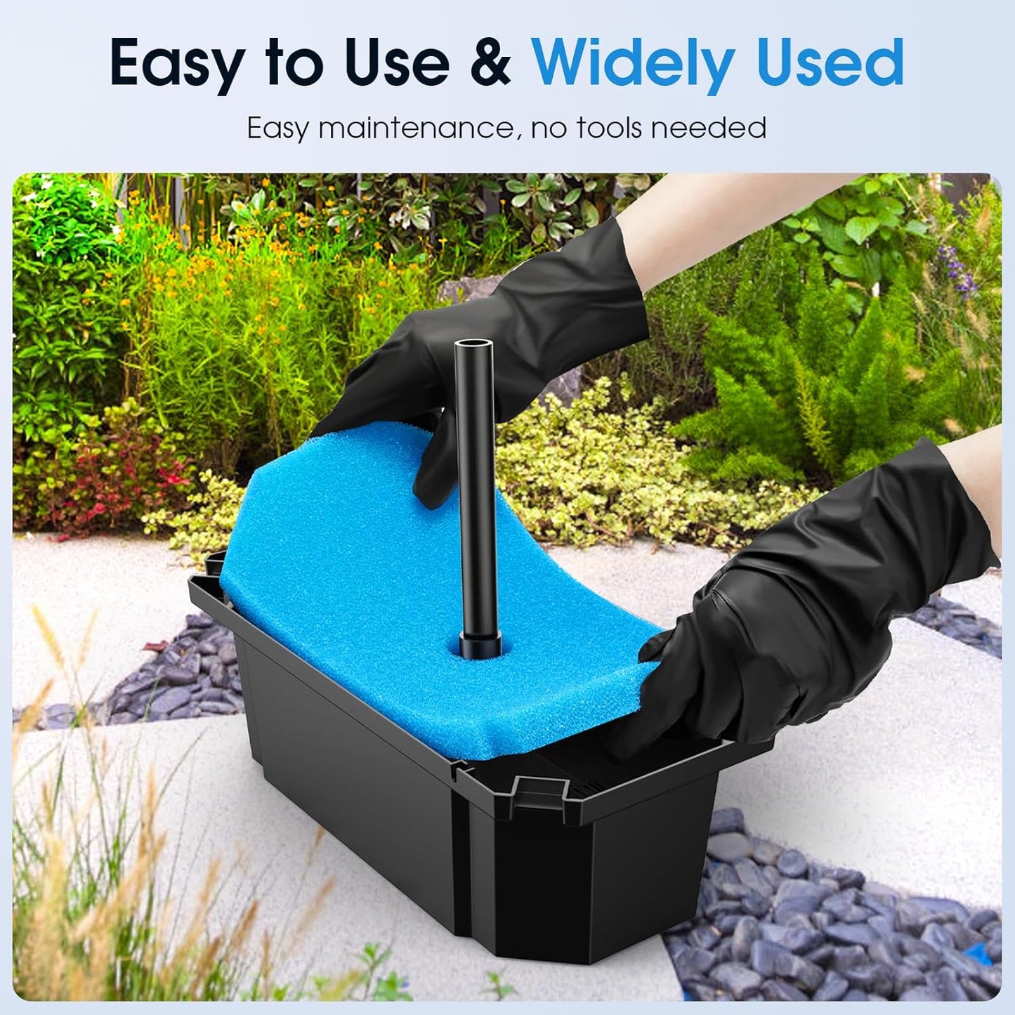 Pond Filter with Pump Fountain Kits, 660GPH Pond Filter with 40W Pond Pump & Fountain Kit, Koi Pond Filters for Outdoor Ponds Clean, Clear, and Add Water Features