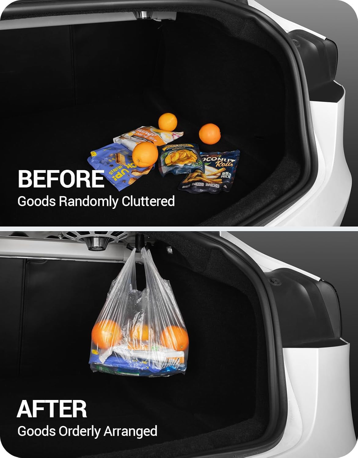 Tesla Model 3 Trunk Grocery Bag Hook Trunk Hook Model 3 Highland Accessories 2017-2025 Upgraded