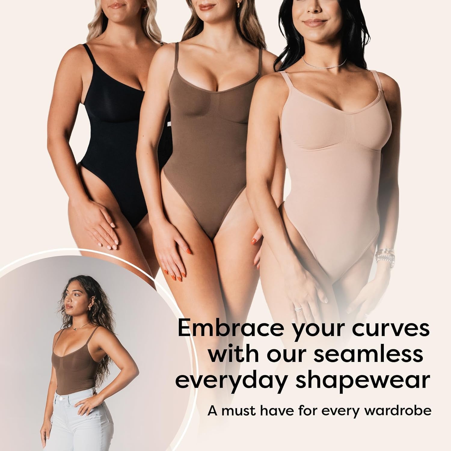 Shapewear Tummy Control Bodysuit Thong or Brief: Sculpting Shaper Tank Top Shapewear Bodysuit: Snatched Waist Body Suit