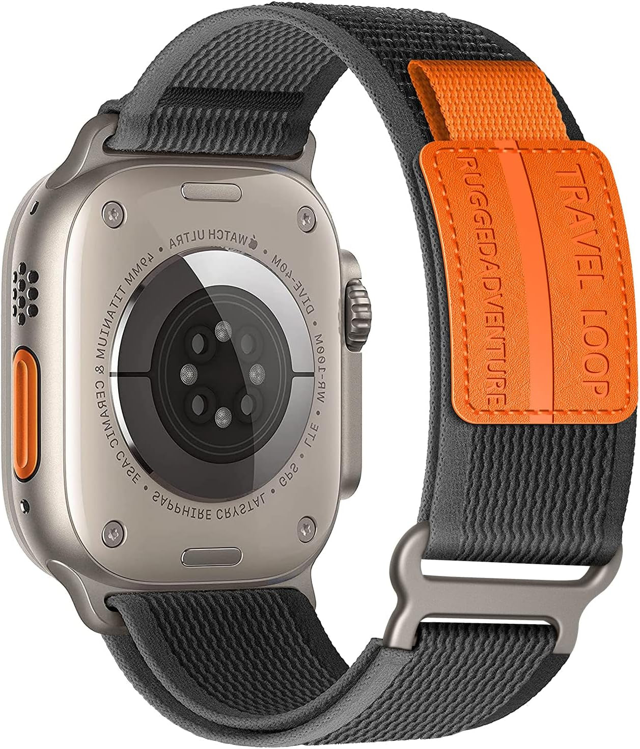 Trail Loop Nylon Band - Compatible with Apple Watch Ultra 2 Band 49Mm 46Mm 45Mm 44Mm 42Mm 41Mm 40Mm 38Mm Men Women,Rugged Braided Elastic Weave Sport Strap for Iwatch Ultra Series 10/9/8/7/6/SE/5/4/3