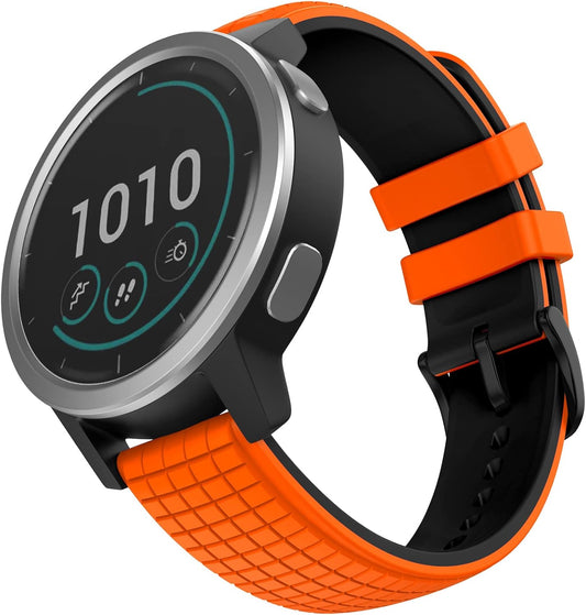 Compatible with Garmin Vivoactive 4 Band, 22Mm Soft Silicone Watch Band for Active/Samsung Galaxy Watch 46 Mm/Gear S3 Frontier/S3 Classic/Huawei Watch Gt2/Ticwatch Pro S2/E2 Smartwatches