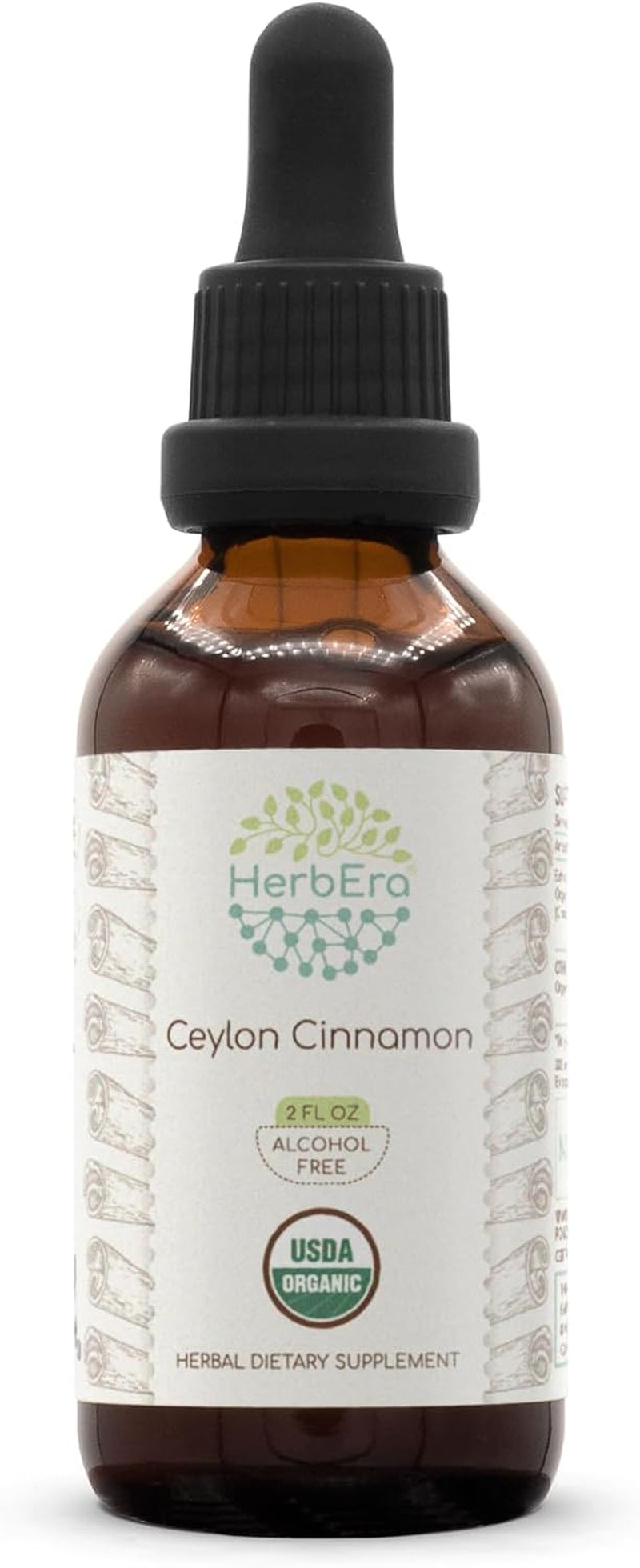 Ceylon Cinnamon B120 USDA Organic Tincture | Alcohol-Free Extract, High-Potency Herbal Drops | Certified Organic Ceylon Cinnamon (Cinnamomum Verum) Dried Bark (4 Oz) TLBH