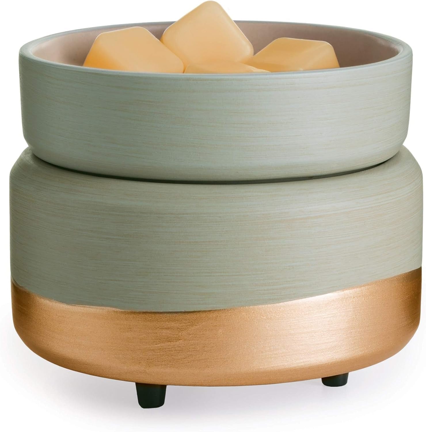 ETC 2-In-1 Candle and Fragrance Warmer for Warming Scented Candles or Wax Melts and Tarts with to Freshen Room, Midas
