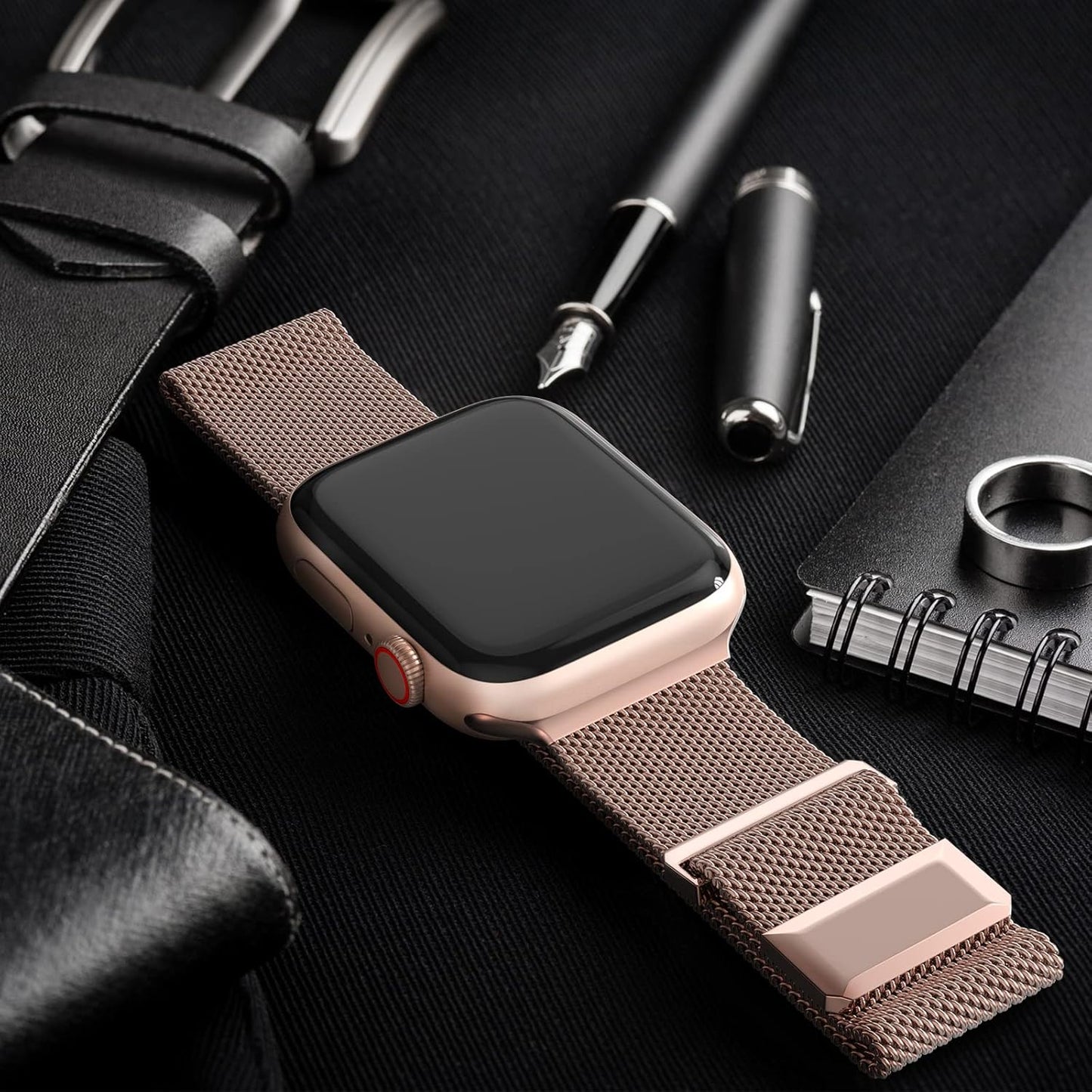Compatible with Apple Watch Band 42Mm 44Mm 45Mm 38Mm 40Mm 41Mm,Stainless Steel Mesh Loop Magnetic Clasp Bands for Iwatch Series 9 8 SE 7 6 5 4 3 2 1 Women Men-41Mm/40Mm/38Mm Champagme Gold