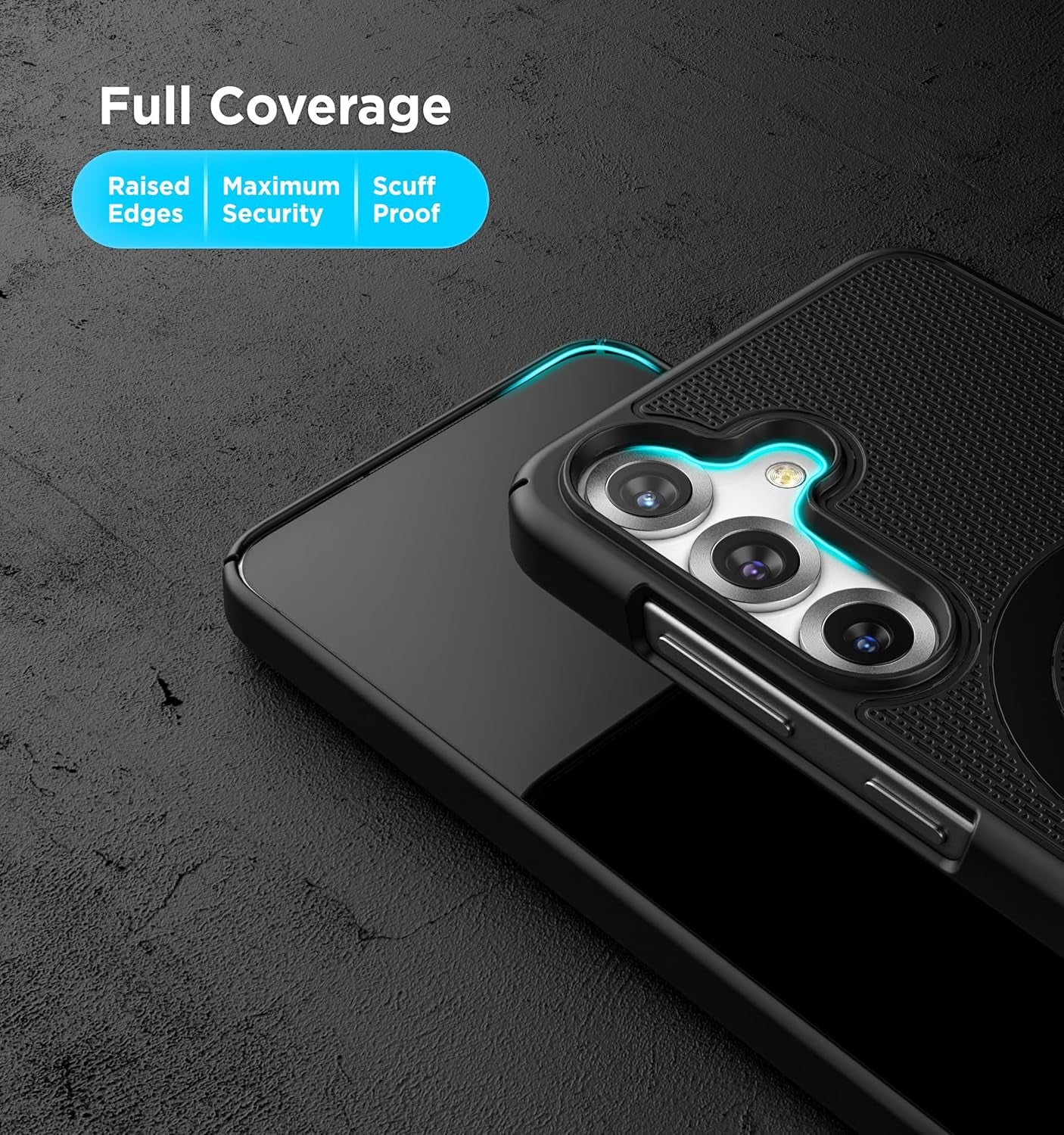 Belt Clip Case for Samsung Galaxy S25, (Slimline Series) Magnetic Holster Case, Compatible with Magsafe, Black (S25)