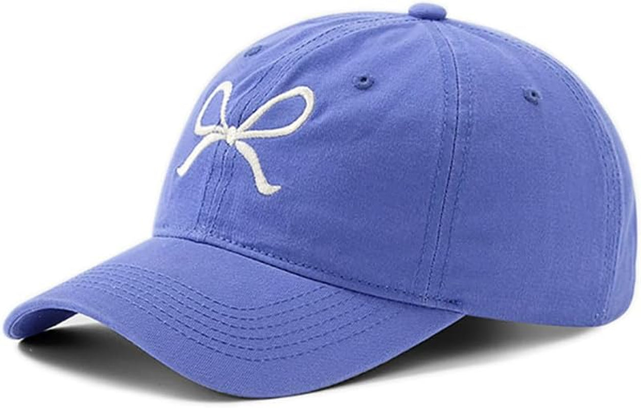 Trendy Bow-Tie Baseball Cap for Women and Men Trucker Hats Y2K Adjustable Fashion Sun Hat with Visor for Hiking & Travel
