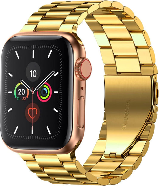 Stainless Steel Apple Watch Band for Apple Watch 49Mm 45Mm 44Mm 42Mm 41Mm 40Mm 38Mm, Waterproof Iwatch Band for Iwatch Series 9 8 7 6 5 4 3 2 1 SE Ultra for Women Men