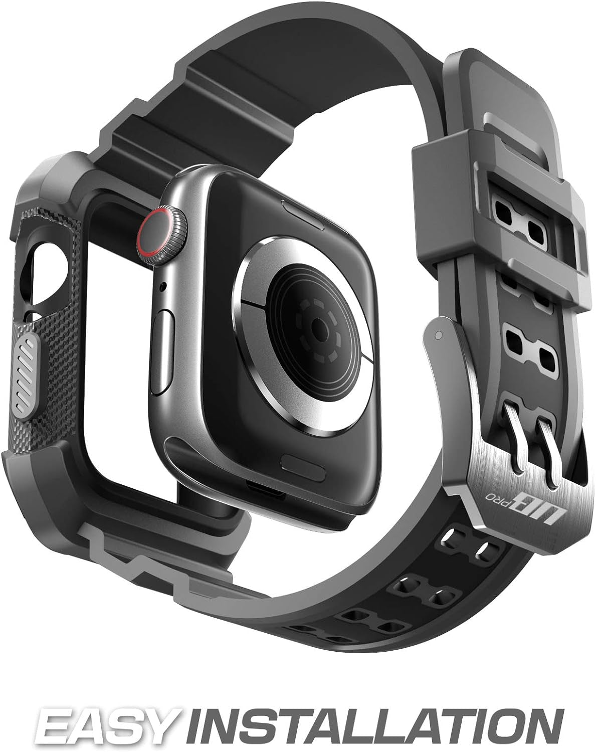 for Apple Watch 9/8/7/6/SE/5/4 45/44Mm Case with Band (Unicorn Beetle Pro), [Anti-Scratch] [Bumper Protector] Rugged Men Cover with Adjustable Strap Band for Iwatch 9/8/7/6/SE/5/4