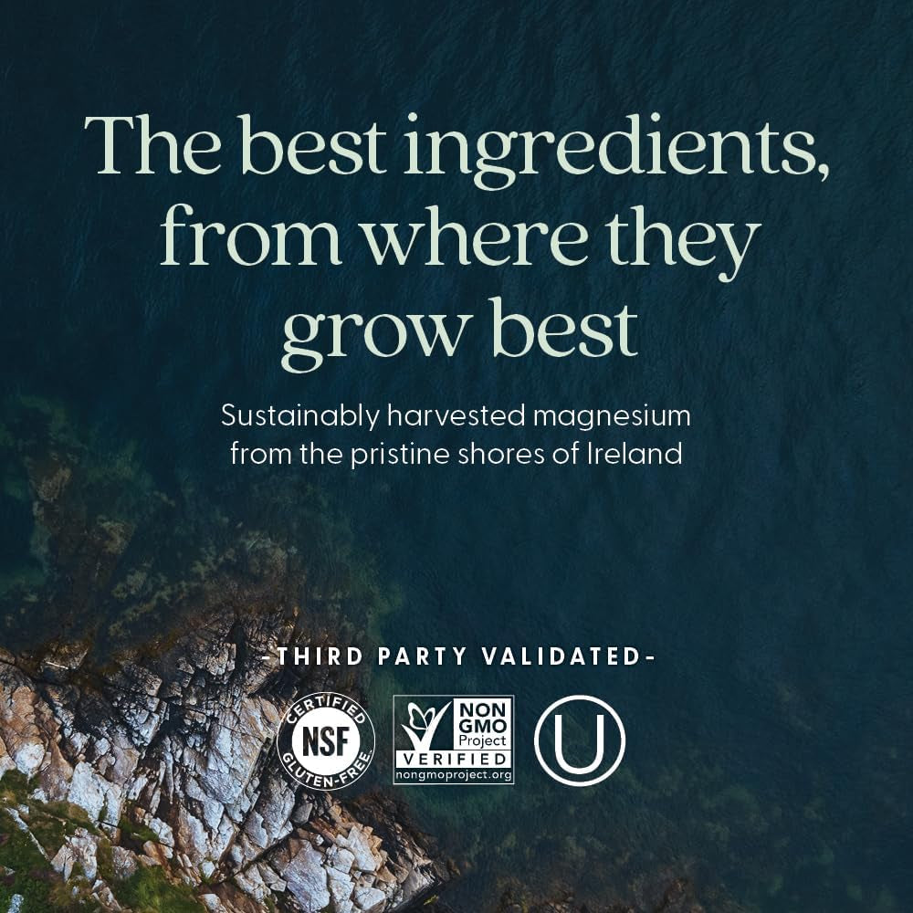 Magnesium + Ashwagandha Supplement, 325 Mg with Magnesium Glycinate, 2.5X Absorption, Muscle Recovery, Heart & Bone Health, Calm & Relaxation, Gluten Free, Non-Gmo - 60 Ct (2 Month Supply) TLBH