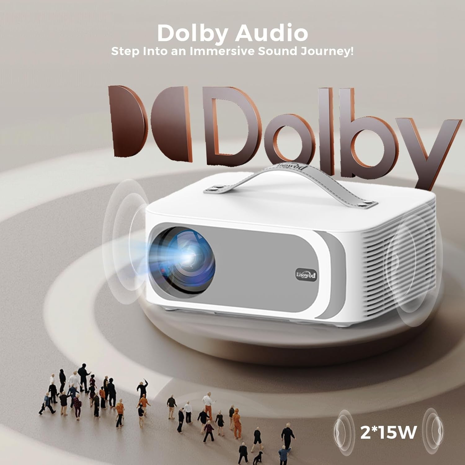 [AI Movin System Netflix-Licensed&Dolby] Smart-Projector-4K with Wifi 6 and Bluetooth,1000 ANSI Native 1080P,  Electric Focus Keystone Portable Proyector with Netflix/Youtube/Prime Video