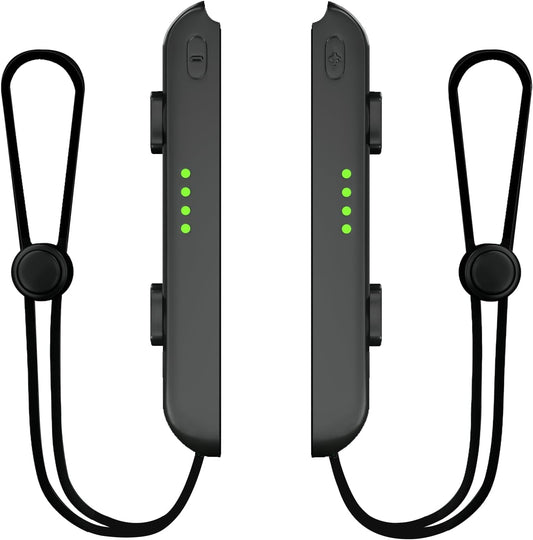 2 Pack Wrist Strap for Switch Joycon - Replacement Accessories for Joy Con Straps (Black)