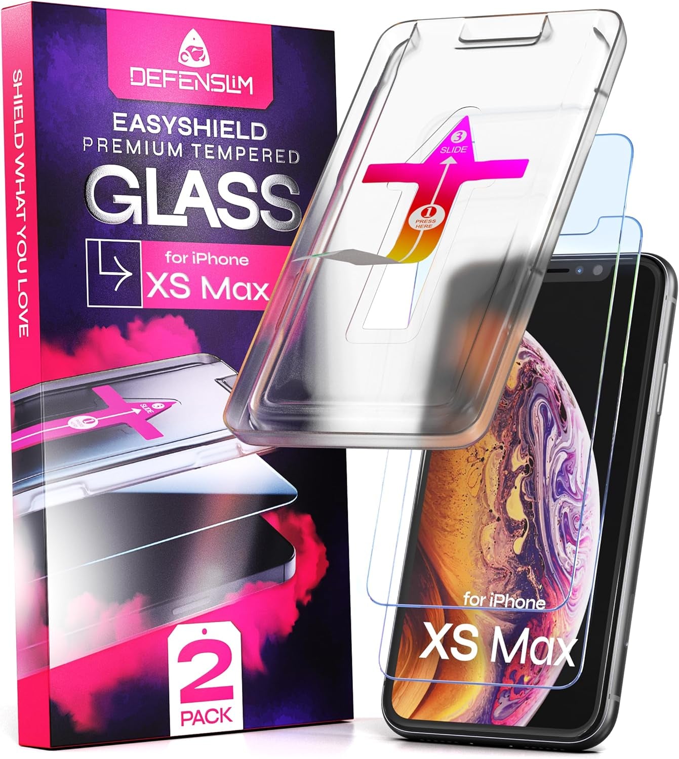 Screen Protector Compatible with Iphone 15/16 (2Pack), Easy Auto-Align Install Kit, 6.1" Tempered Glass, 9H Hardness, Ultra HD Clear, Case Friendly, Easyshield