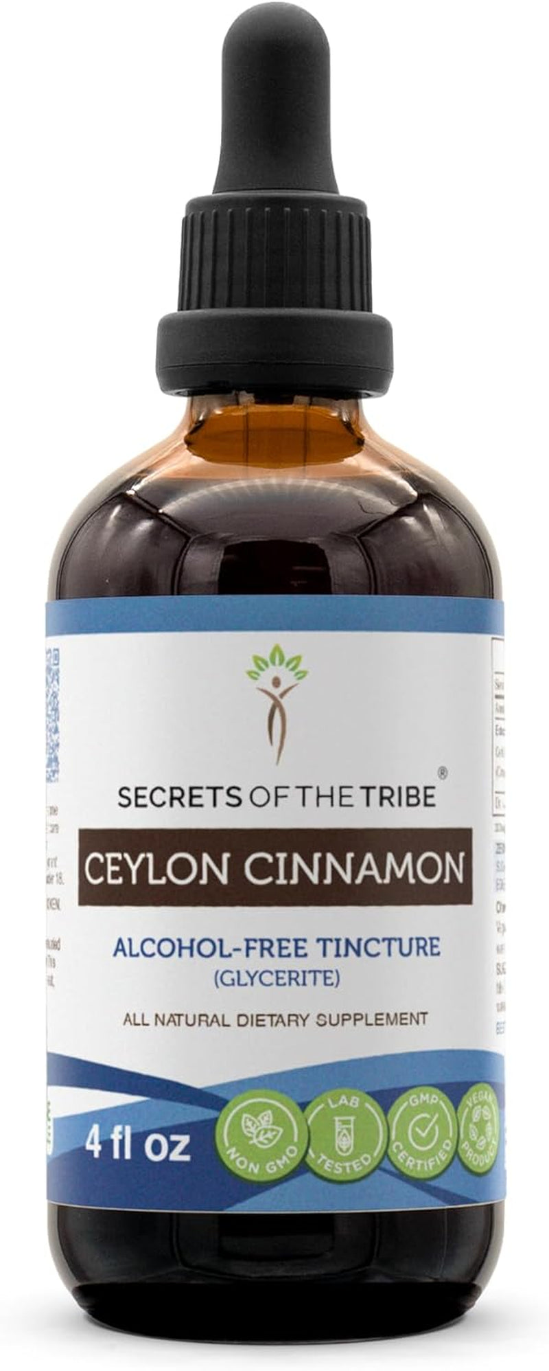 Ceylon Cinnamon Tincture Alcohol-Free Liquid Extract, Ceylon Cinnamon (Cinnamomum Verum) Dried Bark (4 FL OZ) TLBH