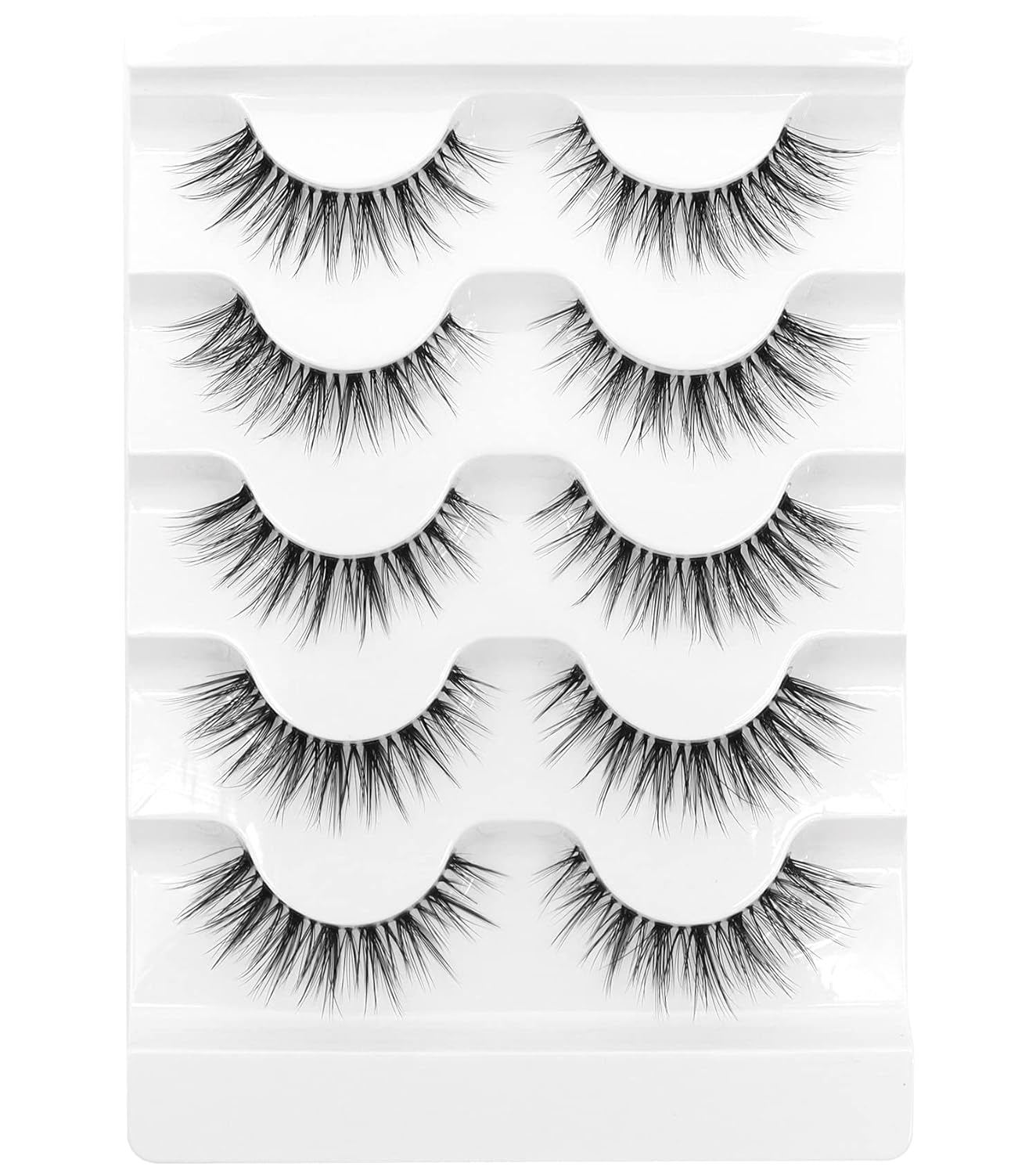 Lashes 5D Faux Mink Lashes 100% Handmade Luxurious Fake Eyelashes Lightweight Fluffy False Eyelashes 5 Pairs Pack (G2)
