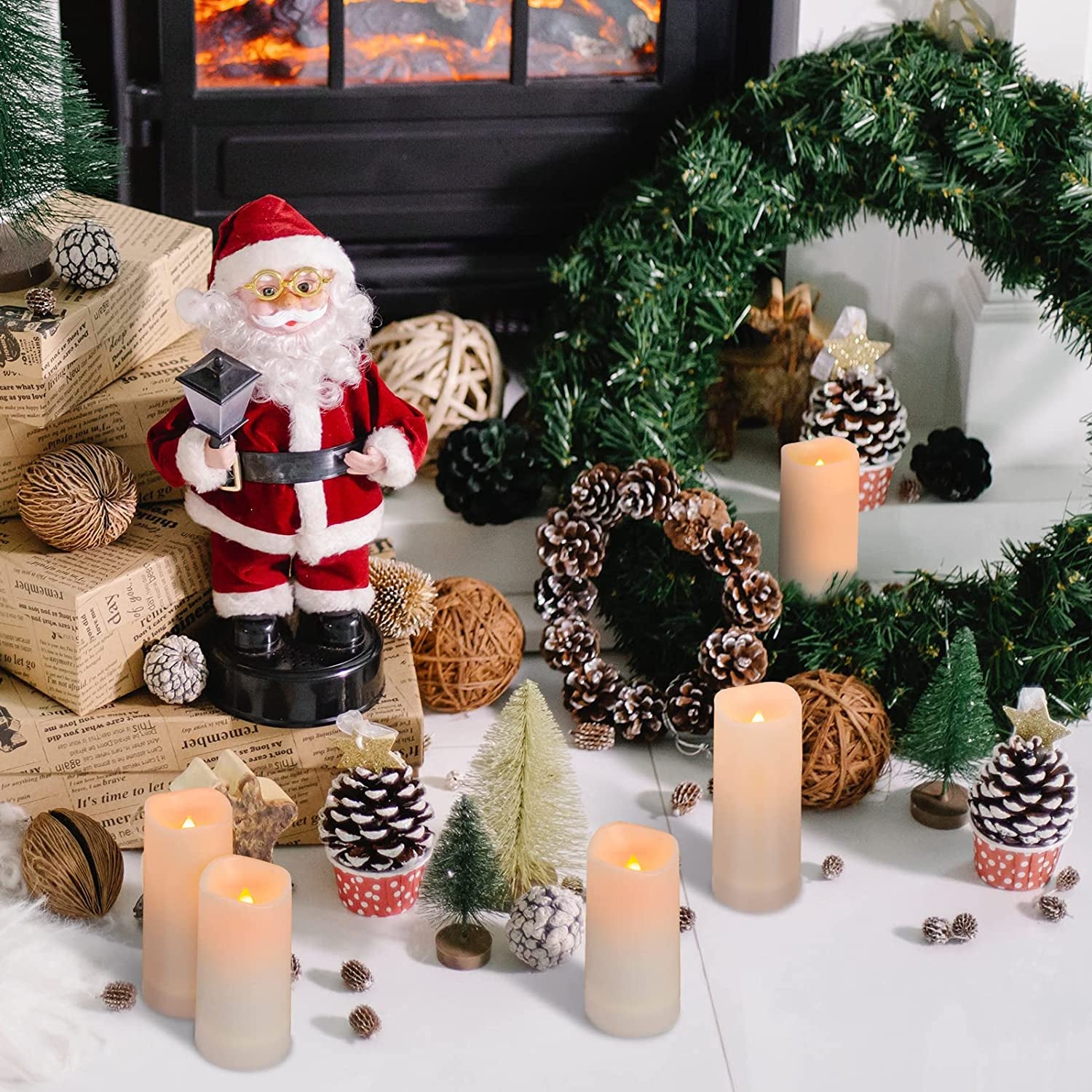 Flameless LED Candles with 10-Key Remote & Timer, Outdoor Indoor Waterproof Battery Operated Candles for Home/Birthday/Wedding/Holiday Décor, Exquisite Set of 12 (D2.2'' X H4''/5''/6''/7'')