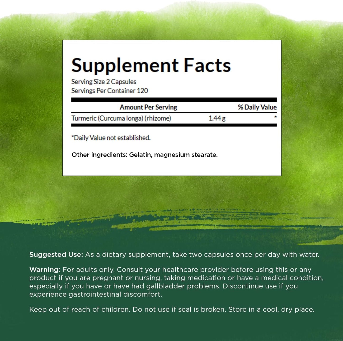 Turmeric Antioxidant, Joint Health, Cardiovascular, Liver Detox, Mood and Memory Support Supplement Curcuma Longa (Rhizome) 720 Mg, 240 Capsules, 120 Servings, 1.44 Grams per Serving TLBH