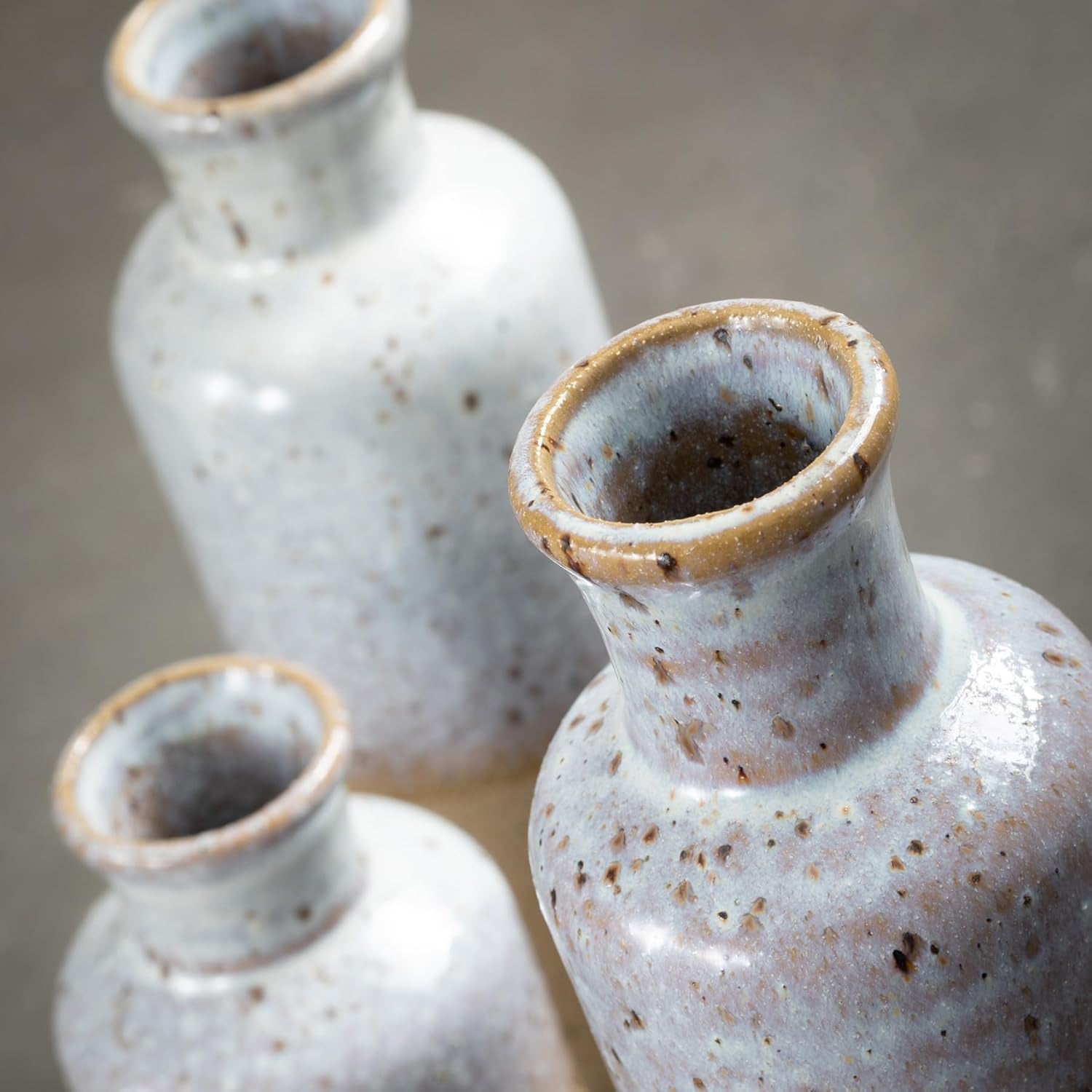 Ceramic Vase Set, Farmhouse Decor, Home Decor, Decorative Vase, Vases for Your Kitchen, Bedroom, Office, Living Room, Bathroom, & Shelf Decor, Centerpiece Table Decorations (CM2946)