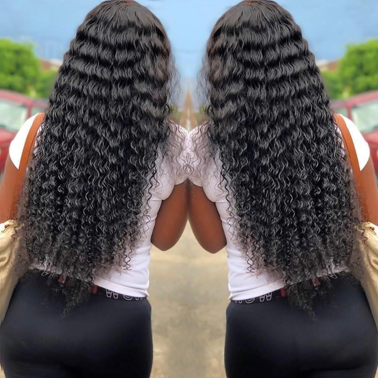12A Deep Wave Bundles Human Hair 20 22 24Inch Brazilian Deep Wave Curly 3 Bundles Human Hair Bundles 100% Unprocessed Virgin Wet and Wavy Bundles Double Weft Deep Wave Hair Bundles Natural Black