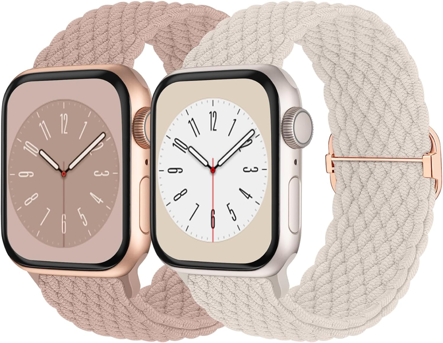 Braided Solo Loop Compatible with Apple Watch Band 38Mm 40Mm 41Mm 42Mm 44Mm 45Mm 49Mm Women Men, Adjustable Stretchy Bands Elastic Sport Wristbands for Iwatch Series 9 8 7 6 5 4 3 2 1 SE Ultra 2 Ultra