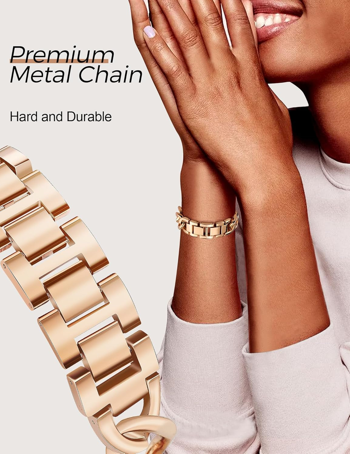 40Mm Soft Flexible TPU Case and Metal Bands Compatible for Apple Watch Series 6/5/4/SE, Rose Gold